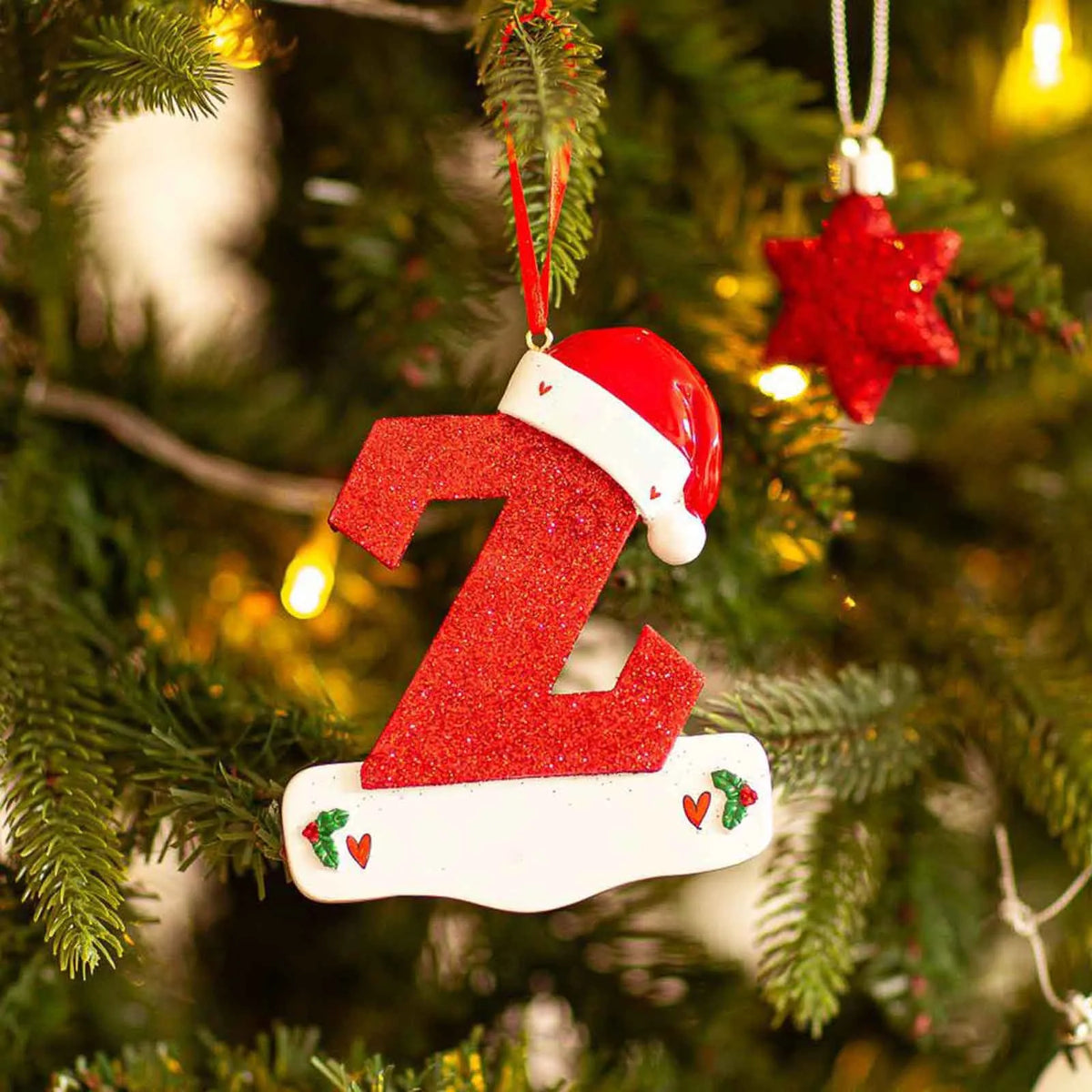 Christmas Tree Decoration Letter Pendant 26 Letters Home Holiday Acrylic DIY Pendant Xmas 2023 New Year Decor Ornament Navidad