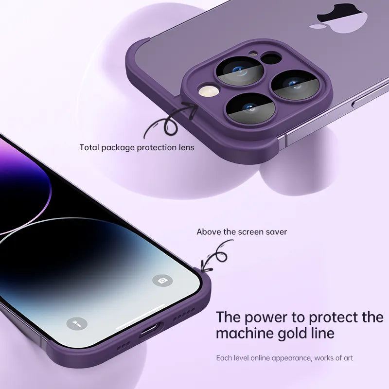 Luxury With Lens Protector Corner Pad Soft Silicone Case for iPhone 16 15 Pro Max Shockproof Phone Cover for iPhone 16 15 14