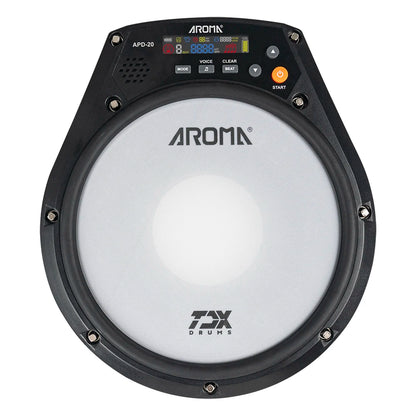 AROMA APD-20 Electronic Mute Drum Beating Board Electronic Drum Pad Built-In Battery Metronome Training Percussion Music Parts