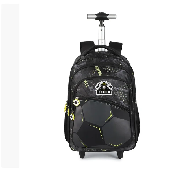 Boys Rolling Bags School Rolling Backpack With Wheels for Boys Football School Wheeled Backpack Set Kids Travel Luggage Bags