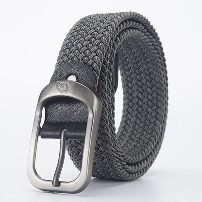 Men's Belt Casual Woven Elastic Belt Outdoor Sports Women's Belt Climbing Work Belt Jeans Suit Pants Men's and Women's Universal
