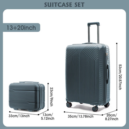 2024 New Durable13/20/28 Carry-On Suitcase - PP Material, Zippered & Password Lock, for Travel,Business Trip Cabin Luggege Trunk