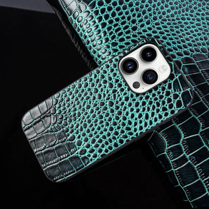 For Iphone 14 Pro Case Crocodile Genuine Leather Cover Etui Coque Shockproof for Funda Iphone18pro 17 XSMax 11 8plus 12 Carcasa