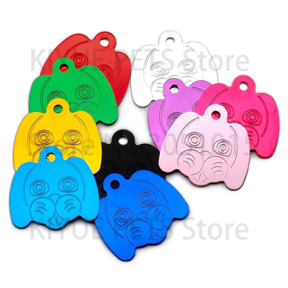 Wholesale 100X Personalized Blank Dog ID Tag Customized Dog Name Tag Phone Pet ID Tags Dog Cat Pet Military Man Tag Aluminum