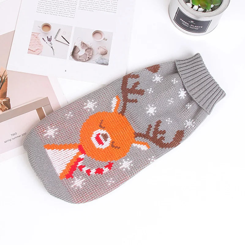 Christmas Cat Sweater Winter Warm Pet Costume for Cats Kedi Katten Sphynx Clothing Mascotas Clothes for Dog Animals Ropa De Gato