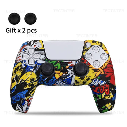 Silicone Cover Skin for PlayStation 5 Accessories for PS5 Controller Cover Thumb Grips Anti-Slip Protection Shell Skin for PS5 S