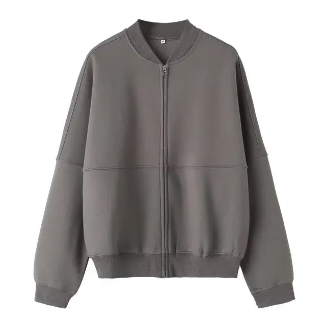 2024 Autumn Women's Thick Hoodie Coat + Drawstring High Waist Loose Casual Pants Set Lined Fleece Woman's Clothing Street