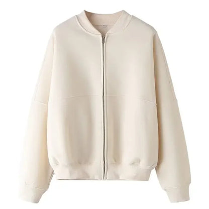 2024 Autumn Women's Thick Hoodie Coat + Drawstring High Waist Loose Casual Pants Set Lined Fleece Woman's Clothing Street