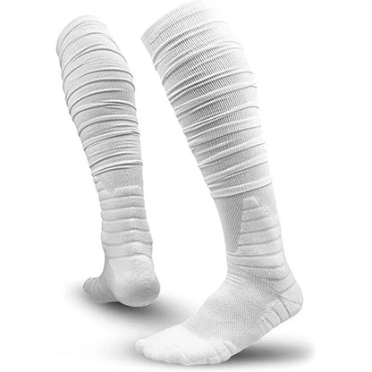 1pair Men's Football Socks, Breathable Sweat-Absorbing Sock for Super Foot Bowl
