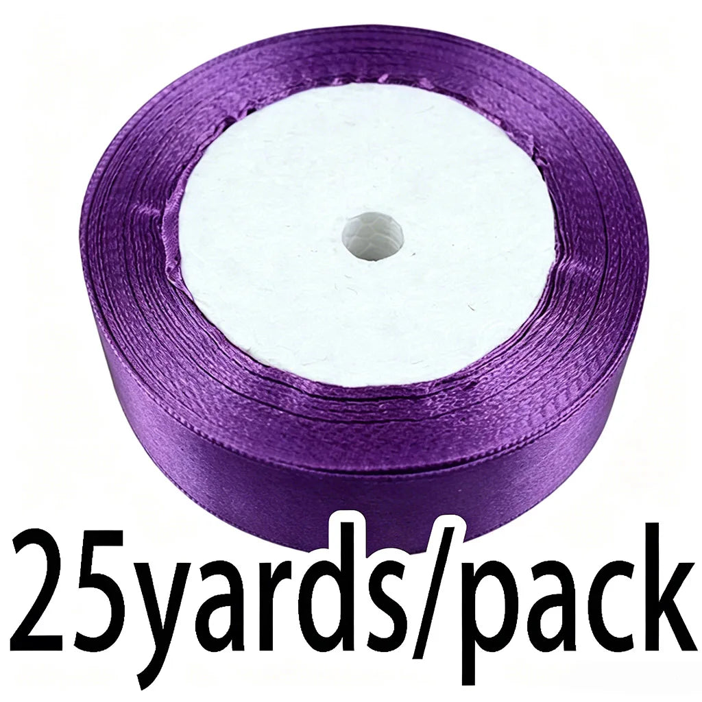 Purple Satin Ribbon Wholesale Gift Wrapping Christmas Ribbons