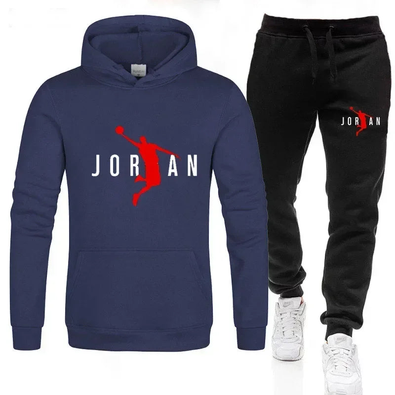 2025 Fall Winter Men's Tracksuit Hoodie Pants 2Pcs Sets Suit Leisure Sweatshirts Sweatpants Fashion Trends Brand Clothing S-3xl