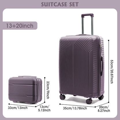 2024 New Durable13/20/28 Carry-On Suitcase - PP Material, Zippered & Password Lock, for Travel,Business Trip Cabin Luggege Trunk