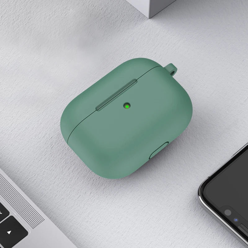 3rd Gen Earphone Case for AirPods 3 Apple Earphone Protective Case With Hook Hole Silicone Airpods Case Cover Earbuds Ear Pads