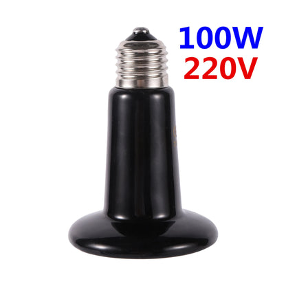 Pet Reptile Far Infrared Ceramic Heating Lamp 110v/220v Heat Emitter Light Bulb 25W 50W 75W 100W 150W 200W Animal Hatch Heating