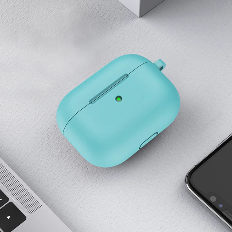 3rd Gen Earphone Case for AirPods 3 Apple Earphone Protective Case With Hook Hole Silicone Airpods Case Cover Earbuds Ear Pads