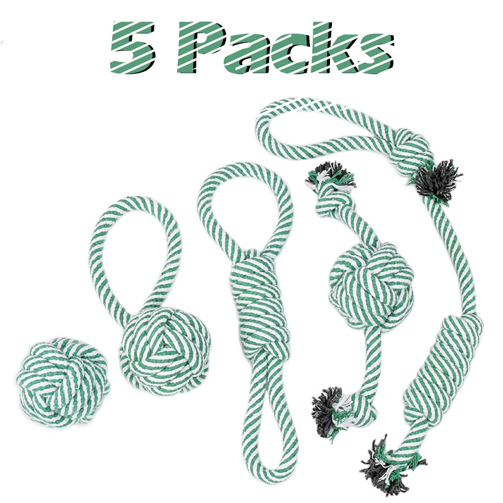 12Pcs Large Dog Toy Sets Chew Rope Toys for Dog Chewing Toys for Dog Outdoor Teeth Clean Toy for Big Dogs Juguete Para Perros