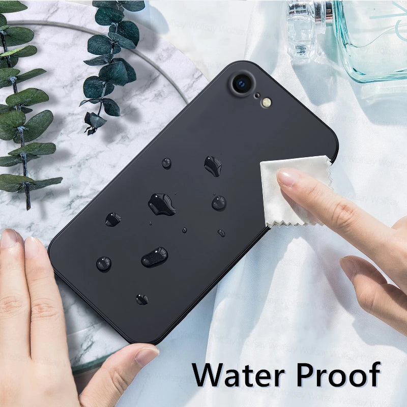 For iPhone 8 Case for iPhone SE 2022 2020 7 8 Cover Case Luxury Shockproof Soft TPU Liquid Silicone Phone Back Case for iPhone 8