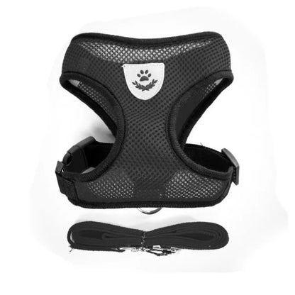Cat Dog Harness With Lead Leash Adjustable Vest Polyester Mesh Breathable Harnesses Reflective Sti for Small Dog Cat Accessories