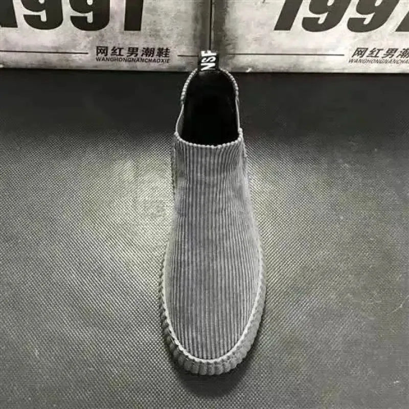 Men's Shoes Spring Autumn Winter Fashion Shoes Plush Boots Men's High Boots Men's Sports Casual Shoes Versatile Board Shoes