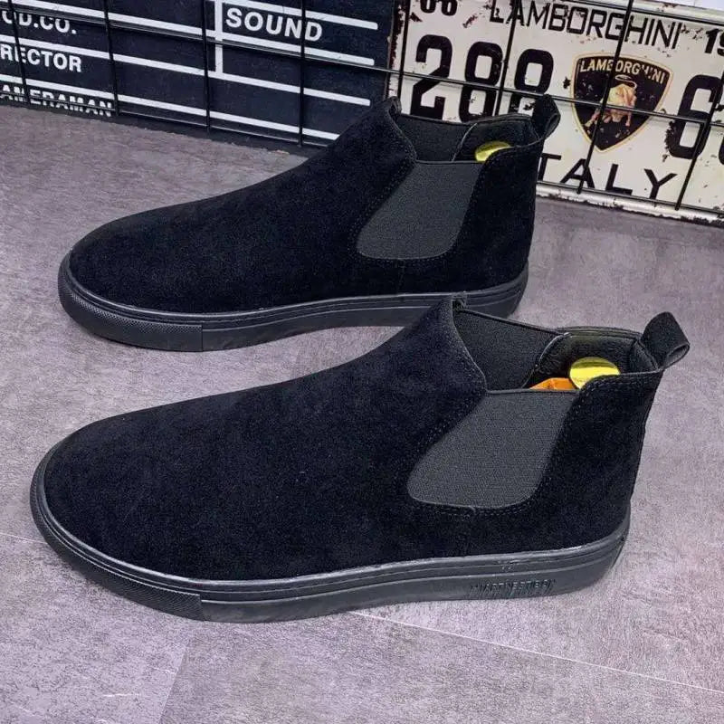 Men's Shoes Spring Autumn Winter Fashion Shoes Plush Boots Men's High Boots Men's Sports Casual Shoes Versatile Board Shoes