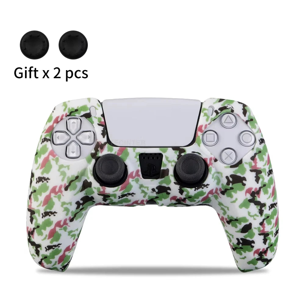 Soft Silicone Rubber Case for PS5 Controller Protection Case Thumb Grips Caps Cover for PlayStation 5 PS5 Gamepad Accessories