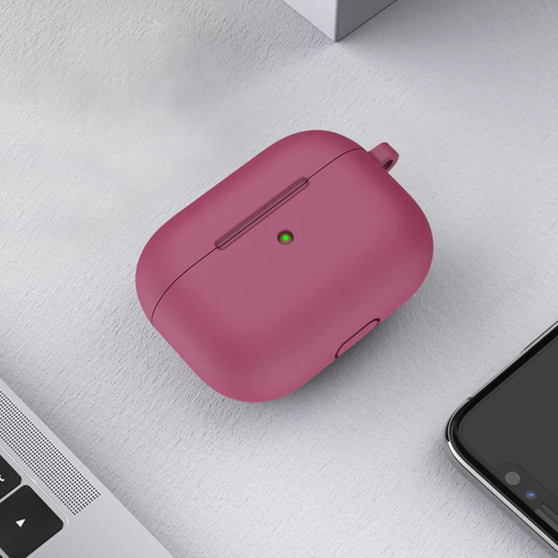 3rd Gen Earphone Case for AirPods 3 Apple Earphone Protective Case With Hook Hole Silicone Airpods Case Cover Earbuds Ear Pads