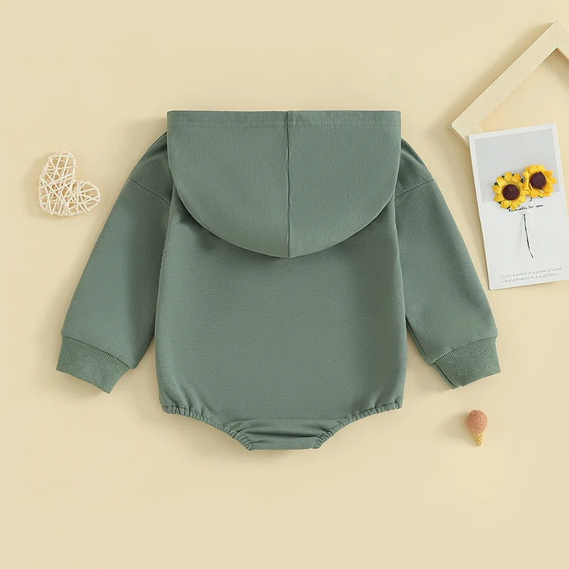 0-24months Baby Hooded Romper Long Sleeve