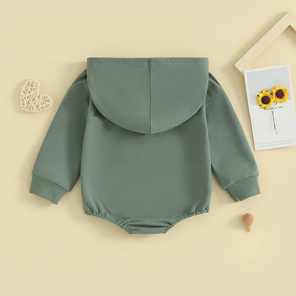 0-24months Baby Hooded Romper Long Sleeve