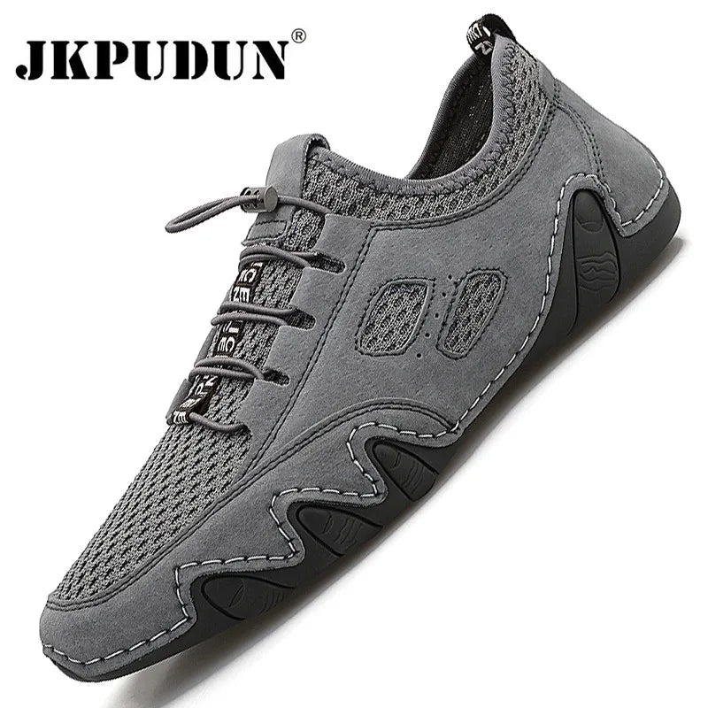 Men Casual Shoes Leather Fashion Men Sneakers Handmade Breathable Mens Loafers Moccasins Luxury Brand Men's Boat Driving Shoes