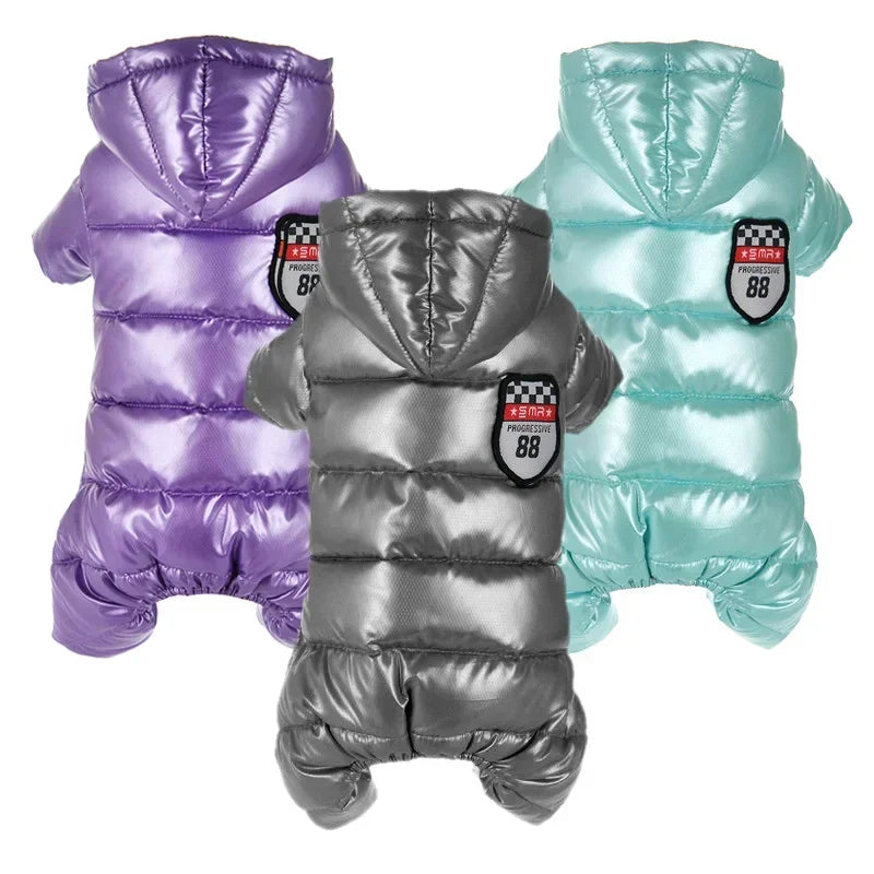 Clothes for Small Dogs Winter Warm Puppy Pet Dog Coats Waterproof Hooded Dog Jacket Jumpsuits Chihuahua Yorkie Clothing Overalls