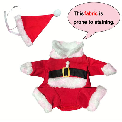 Winter Christmas Pet Cat Costumes Funny Santa Claus Clothes for Small Cats Dogs Xmas New Year Cat Clothing Kitty Kitten Outfits