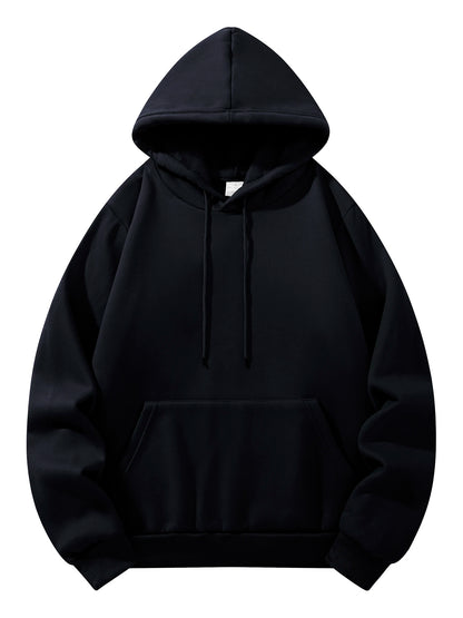 Faith Over Fear Printed Thickened Hoodies for Men Autumn and Winter Drawstring Pullover Sweatshirt Casual Commute Clothing