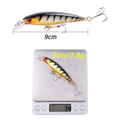 8pcs Wobblers Fishing Lures 9cm 7.5g Minnow Crankbait Pesca Bass Artificial Bait Pike Carp Fishing Lure Set Kit Swimbait