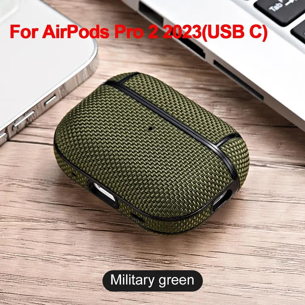 Nylon Hard Plastic Case for AirPods Pro 2 Case for AirPods Pro2 3 3rd USB C Case Wireless Headset for AirPod Air Pods Pro2 Cover
