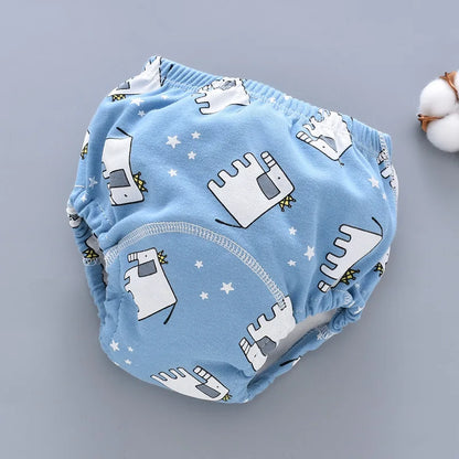 Baby Waterproof Reusable Training Pants 6 Layer Cotton Baby Diaper Infant Shorts Nappies Panties Nappy Changing Underwear Cloth