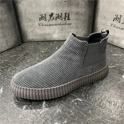 Men's Shoes Spring Autumn Winter Fashion Shoes Plush Boots Men's High Boots Men's Sports Casual Shoes Versatile Board Shoes