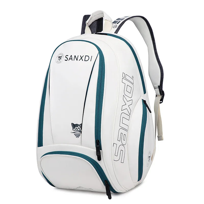 SANXDI Tennis Bag Unisex Large Capacity Squash Badminton Tennis Racquet Backpack Portable Paddles Pickleball Tennis Shoulder Bag