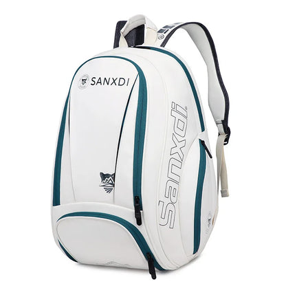 SANXDI Tennis Bag Unisex Large Capacity Squash Badminton Tennis Racquet Backpack Portable Paddles Pickleball Tennis Shoulder Bag