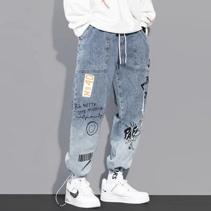 High Quality Fashion Men's Cargo Pants Hip Hop Trend Streetwear Jogging Pants Men Casual Elastic Waist Men Clothing Trousers