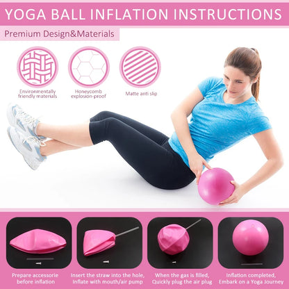 11Pcs Equipment Set Pilates Workout Accessories Circle Mini Exercise Ball Yoga Strap Silicone Tension Band Sliding Plate
