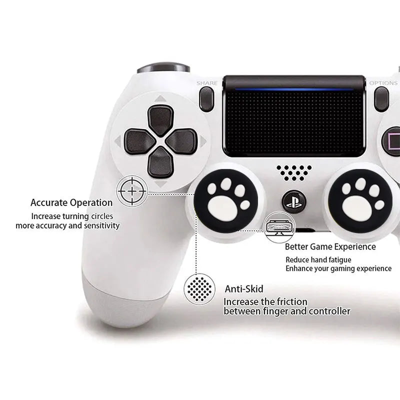 2pc Soft Silicone Thumb Stick Grip Caps for PS5 PS4 Xbox Switch Controller