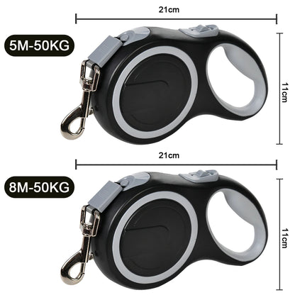 Long Strong Pet Leash for Large Dogs Durable Nylon Retractable Big Dog Walking Leash Leads Automatic Extending Dog Leash Rope