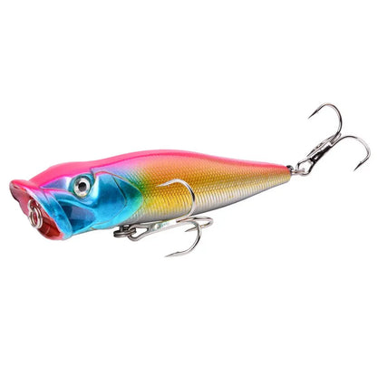 Aorace 1pcs Big Popper Fishing Lure Artificial Fishing Bait Crankbait Wobbler High Carbon Steel Hook Fishing Lures