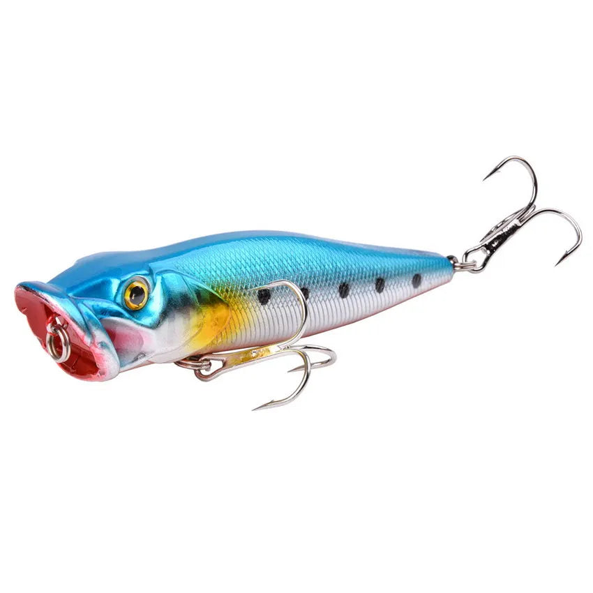Aorace 1pcs Big Popper Fishing Lure Artificial Fishing Bait Crankbait Wobbler High Carbon Steel Hook Fishing Lures
