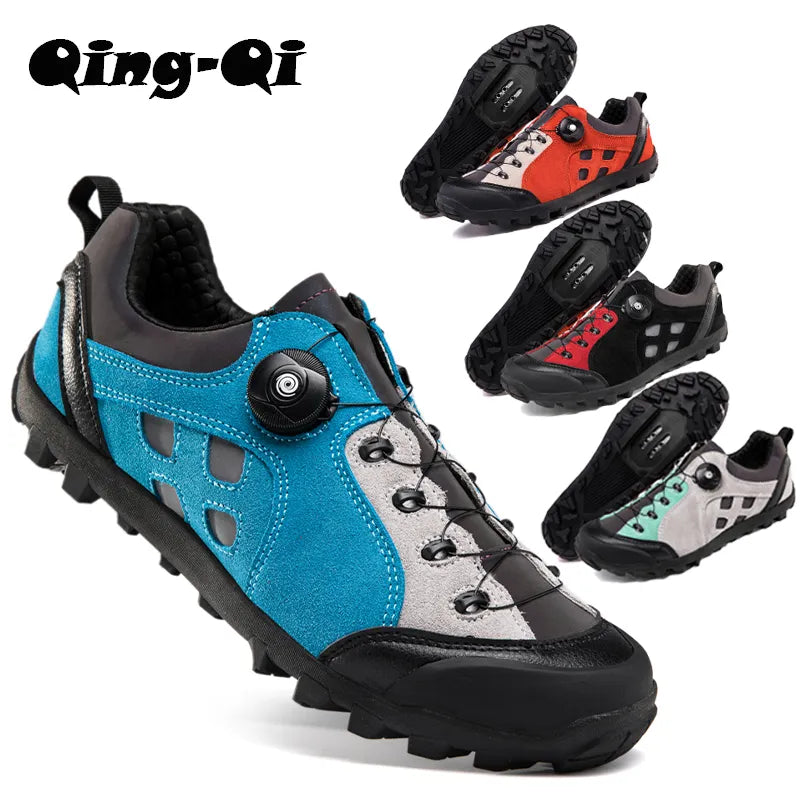 QQ-TB199  Mens Cycl Shoes MTB Shoes Cycling Shoes Hiking Shoe MTB Gravel Road Bicycle Sneakers for Men Tenis Masculino Size39-50