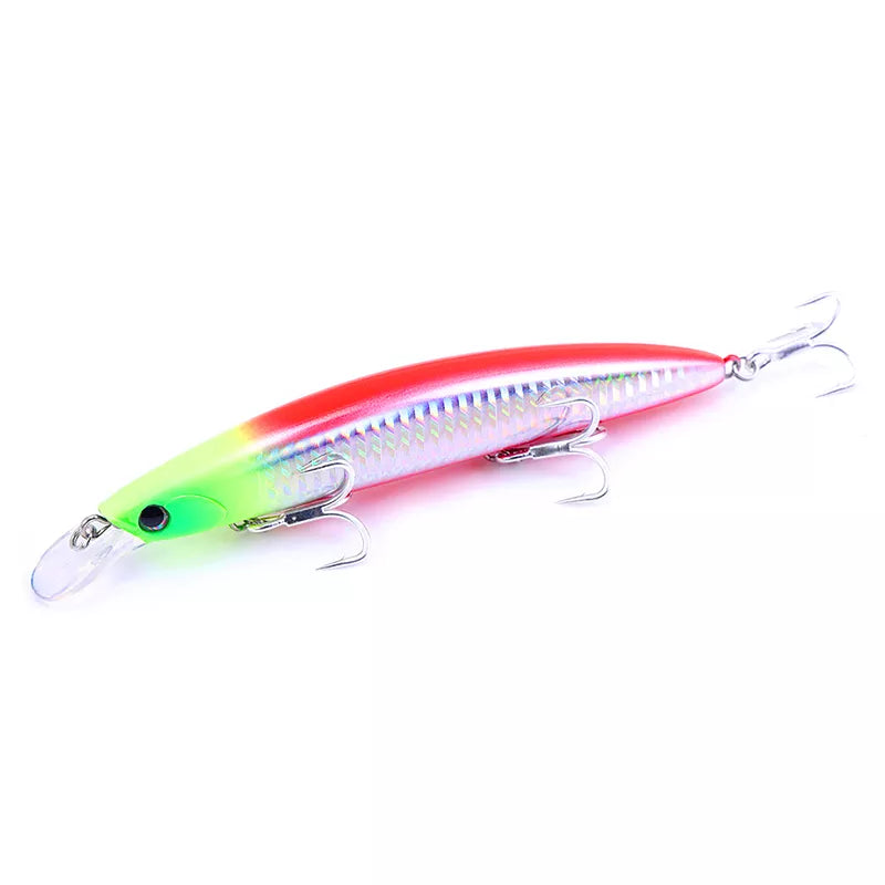 130F Ultra Long Casting Floating Wobbler Minnow Hard Bait 130mm 23g Flounder Sea Bass Saltwater Sea Fishing Lure Depth 0.8-1.5m