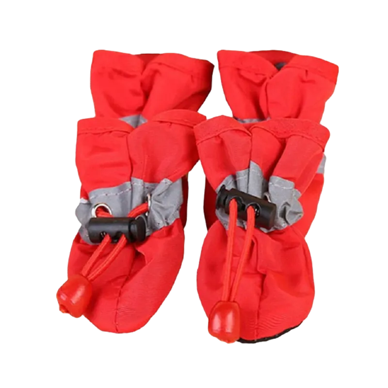 4pcs/Set Waterproof Pet Dog Shoes  Anti-Slip Rain Boots Footwear for Small Cats Dogs Puppy Dog Pet Booties Pet Paw Accessories