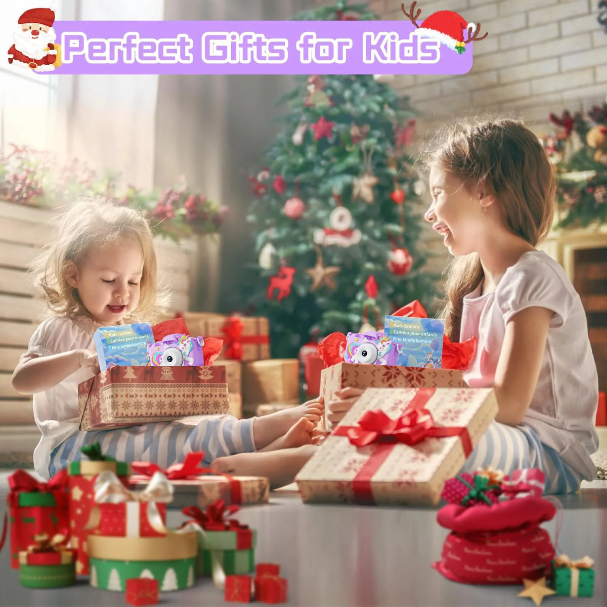 Kids Digital Camera with 2-Inch Screen 1080P HD Video and 32GB Card
