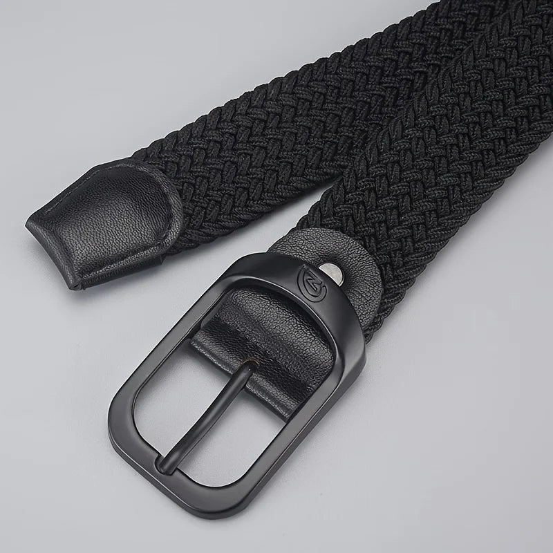 Men's Belt Casual Woven Elastic Belt Outdoor Sports Women's Belt Climbing Work Belt Jeans Suit Pants Men's and Women's Universal