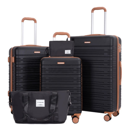 5-Piece ABS Hardside Luggage Set With TSA Lock and Double Spinner Wheels